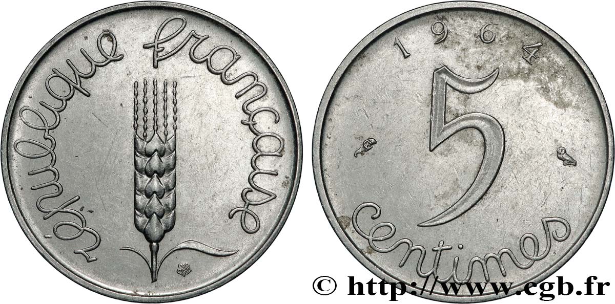 5 centimes Épi 1964  F.124/6 AU 