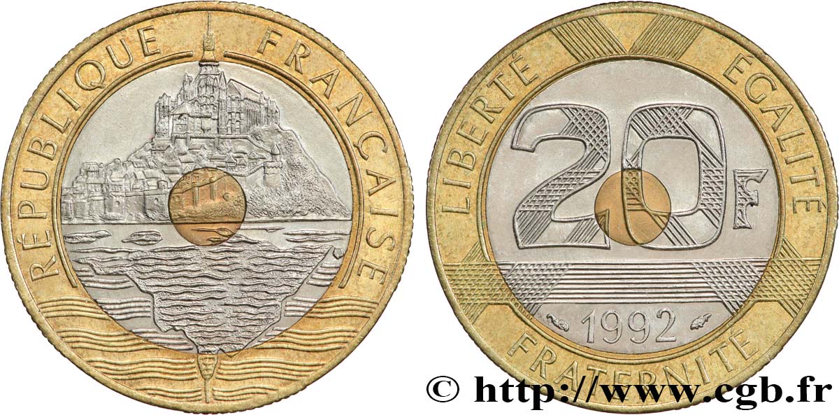 20 francs Mont Saint-Michel 1992 Pessac F.403/2 SC63 