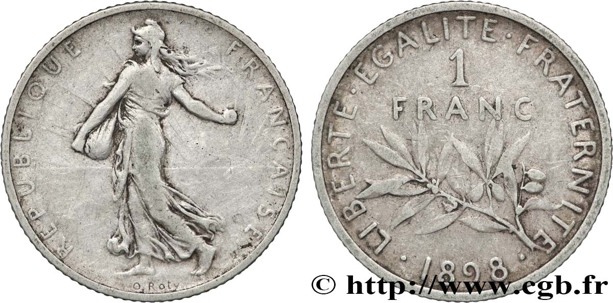 1 franc Semeuse 1898 Paris F.217/1 VF 