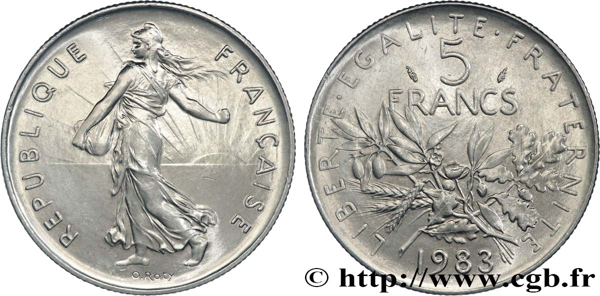 5 francs Semeuse, nickel 1983 Pessac F.341/15 MS 