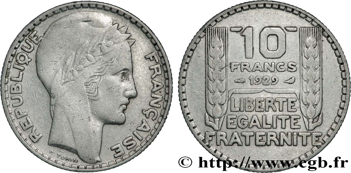 10 francs Turin 1929  F.360/2 VF 