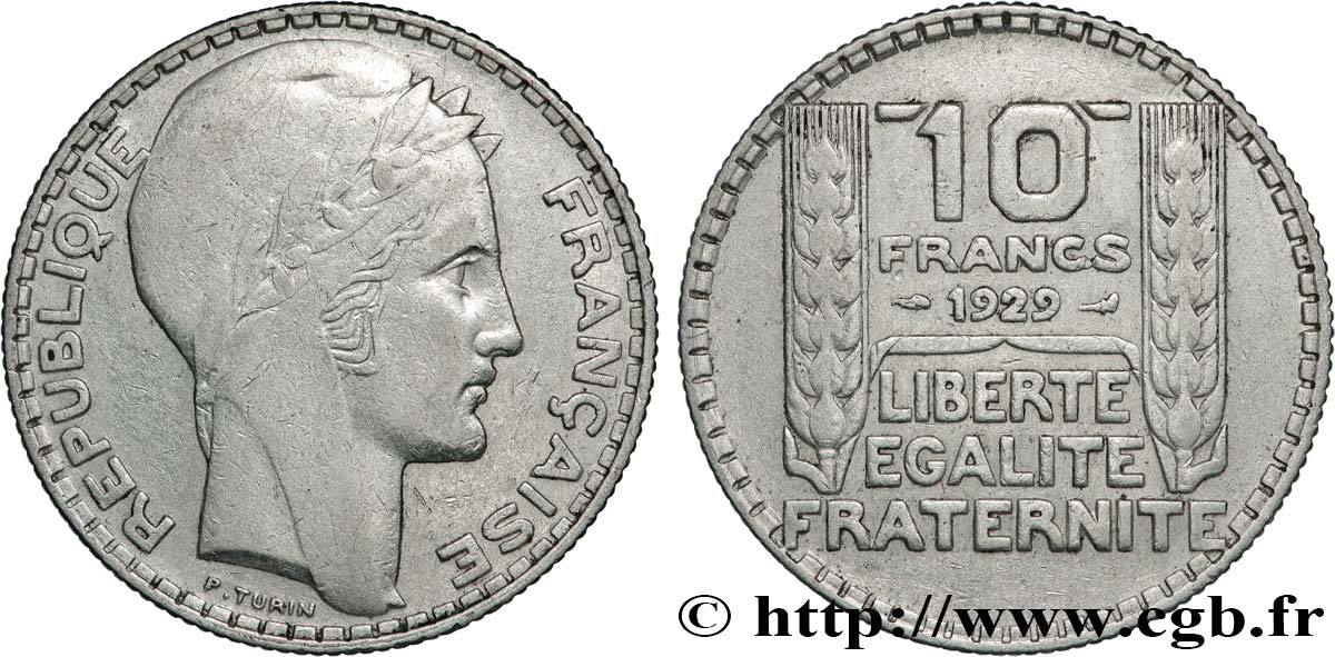 10 francs Turin 1929  F.360/2 BC+ 
