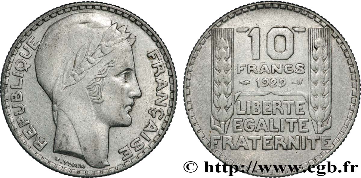 10 francs Turin 1929  F.360/2 TTB 