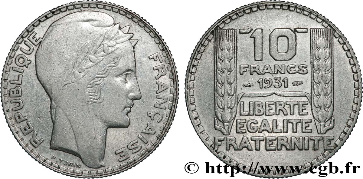 10 francs Turin 1931  F.360/4 SUP+ 