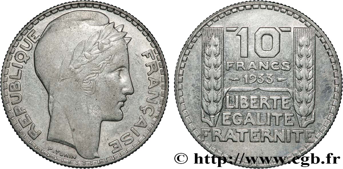 10 francs Turin 1933  F.360/6 TTB 