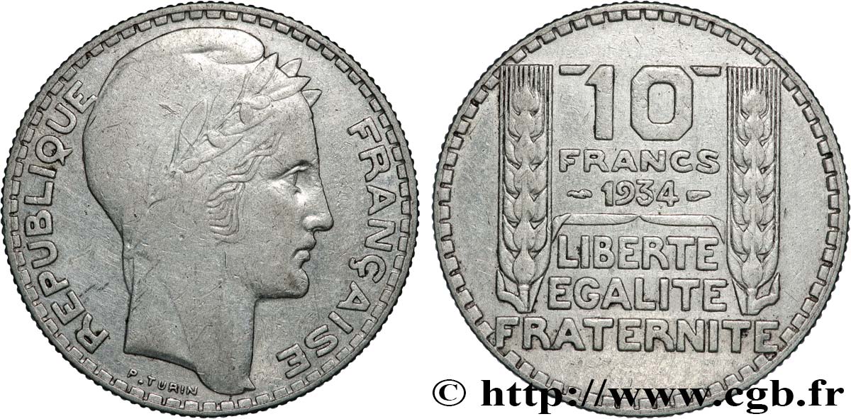 10 francs Turin 1934  F.360/7 TB+ 