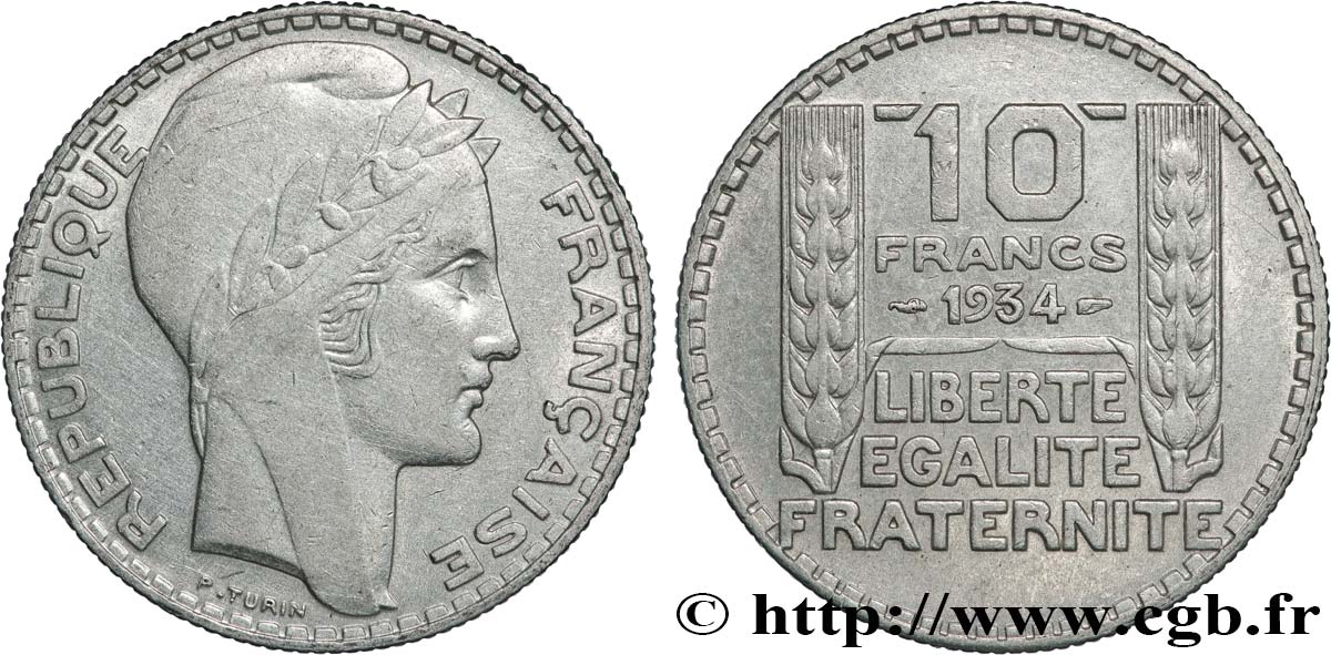 10 francs Turin 1934  F.360/7 TTB+ 