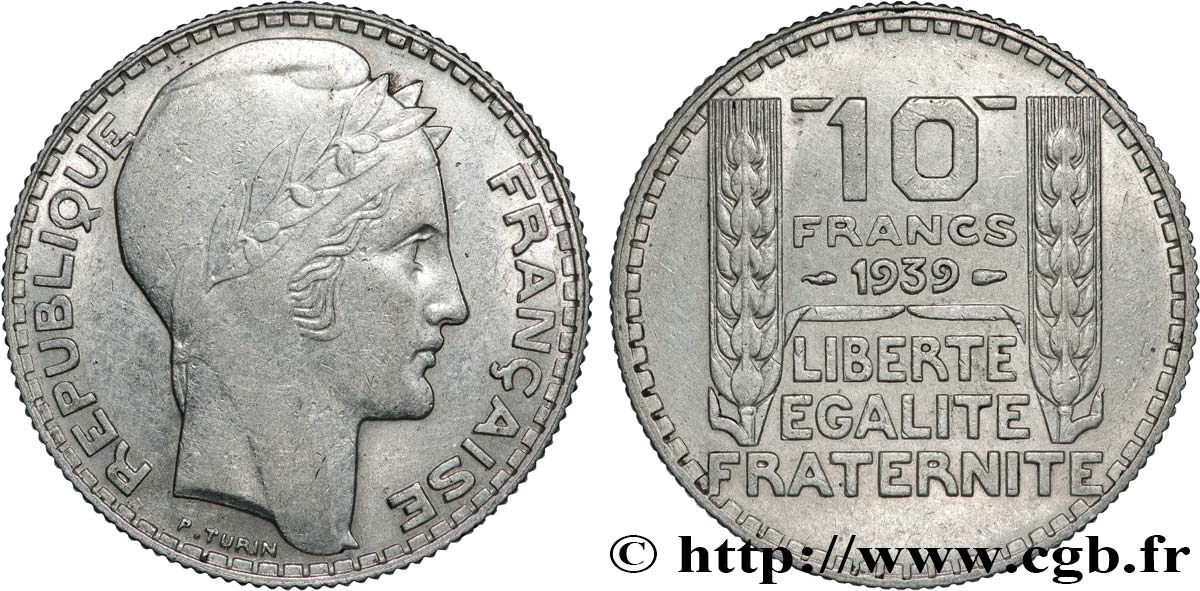 10 francs Turin 1939  F.360/10 AU 