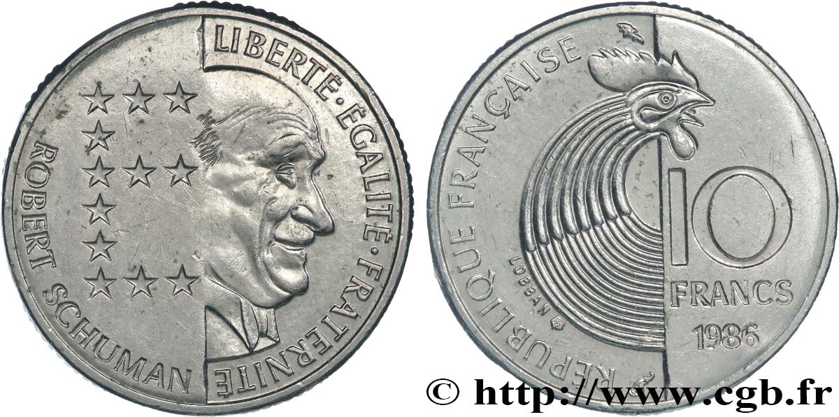 10 francs Robert Schuman 1986 Pessac F.374/2 EBC+ 