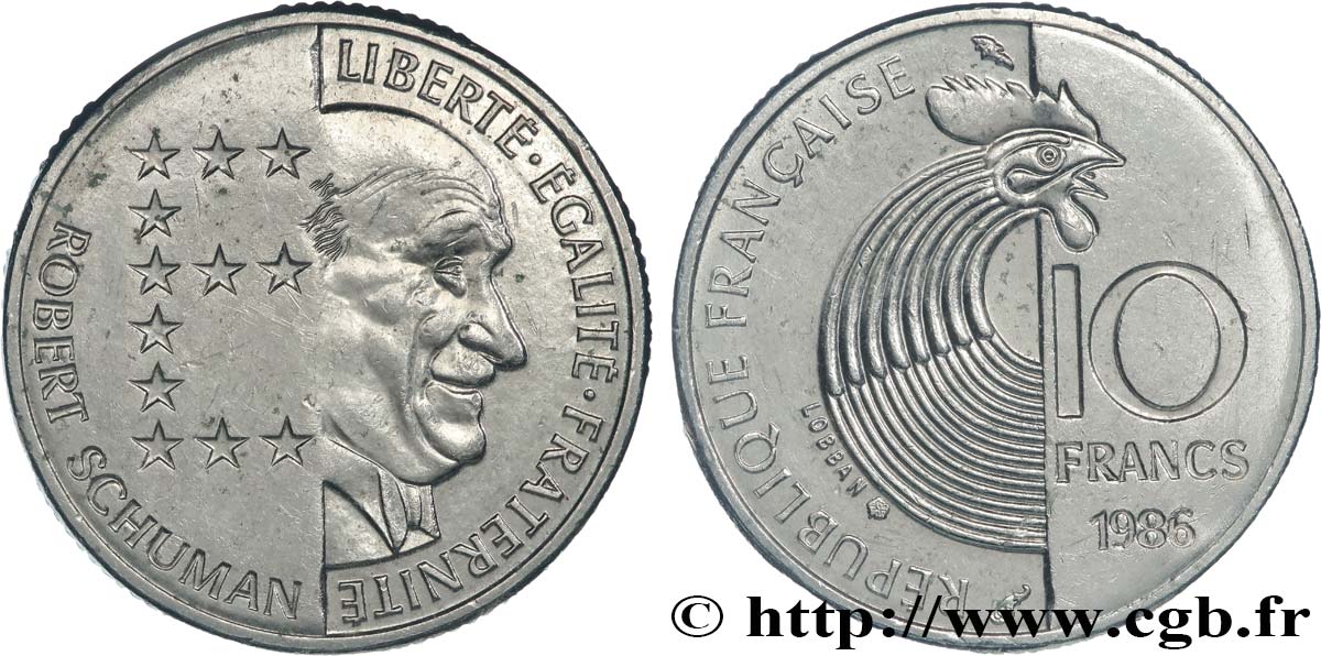10 francs Robert Schuman 1986 Pessac F.374/2 SUP+ 