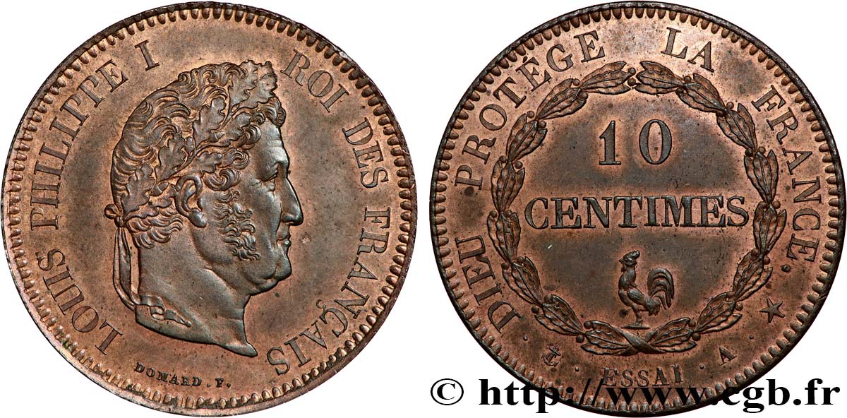 Essai de 10 centimes au coq n.d. Paris VG.2804  fST64 