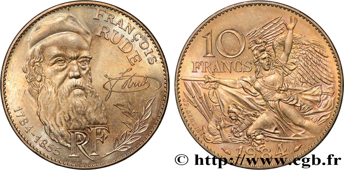 10 francs François Rude 1984  F.369/2 EBC+ 