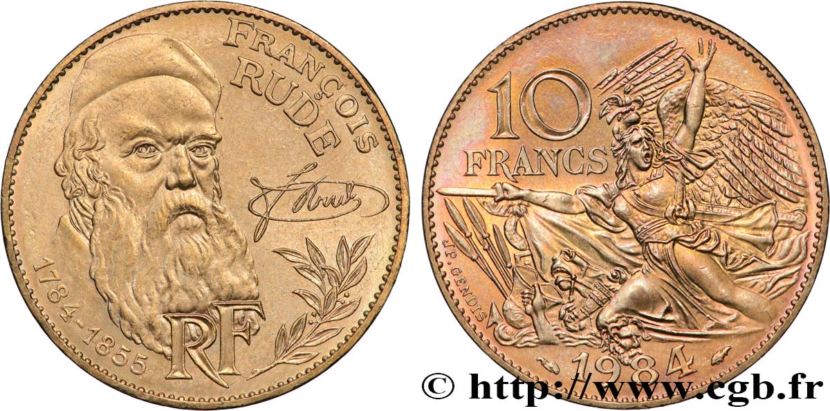 10 francs François Rude 1984  F.369/2 SUP+ 