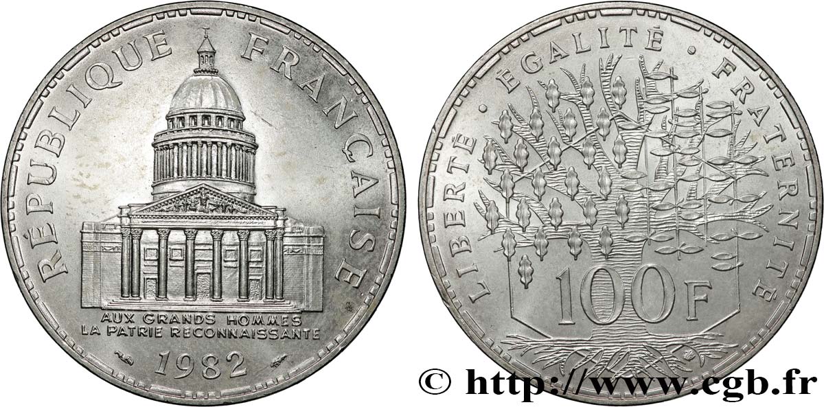 100 francs Panthéon 1982  F.451/2 MS63 