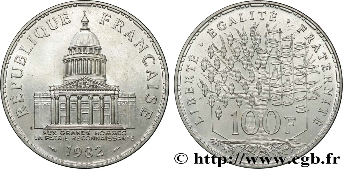 100 francs Panthéon 1982  F.451/2 MS63 