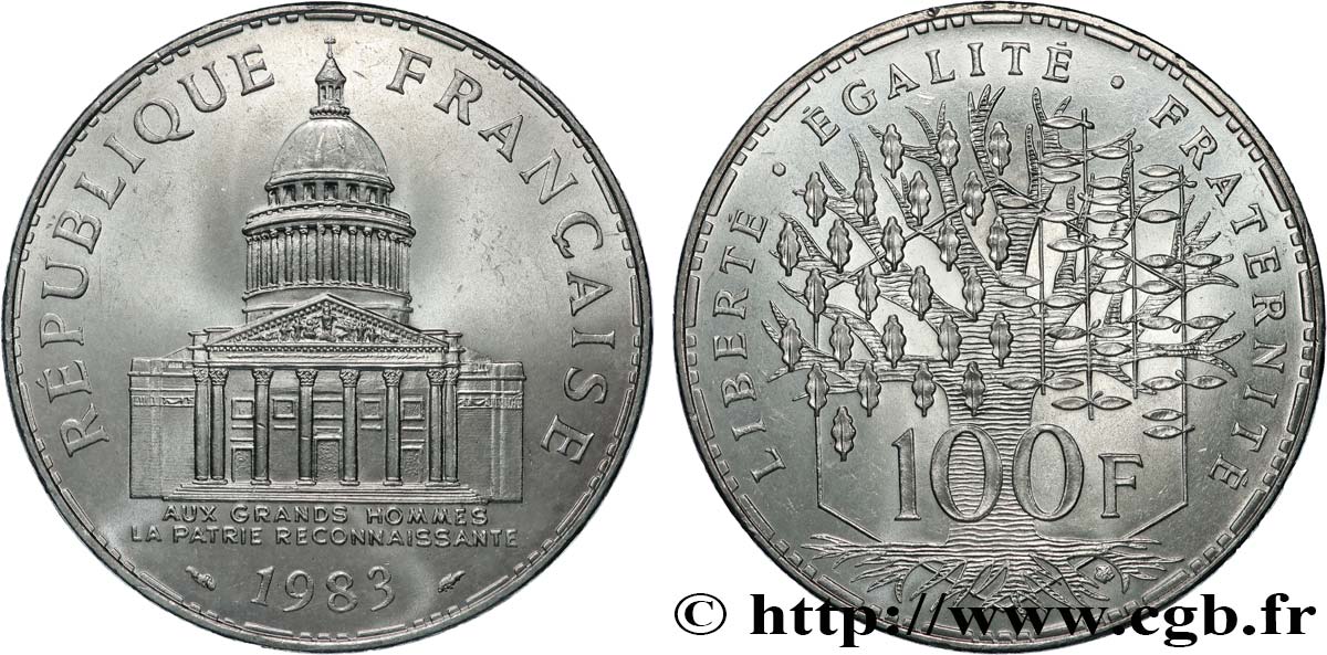 100 francs Panthéon 1983  F.451/3 MS63 