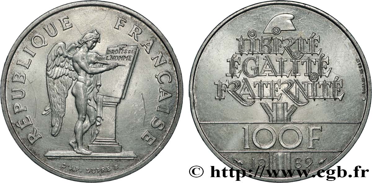 100 francs Droits de l’Homme 1989  F.457/2 SUP+ 