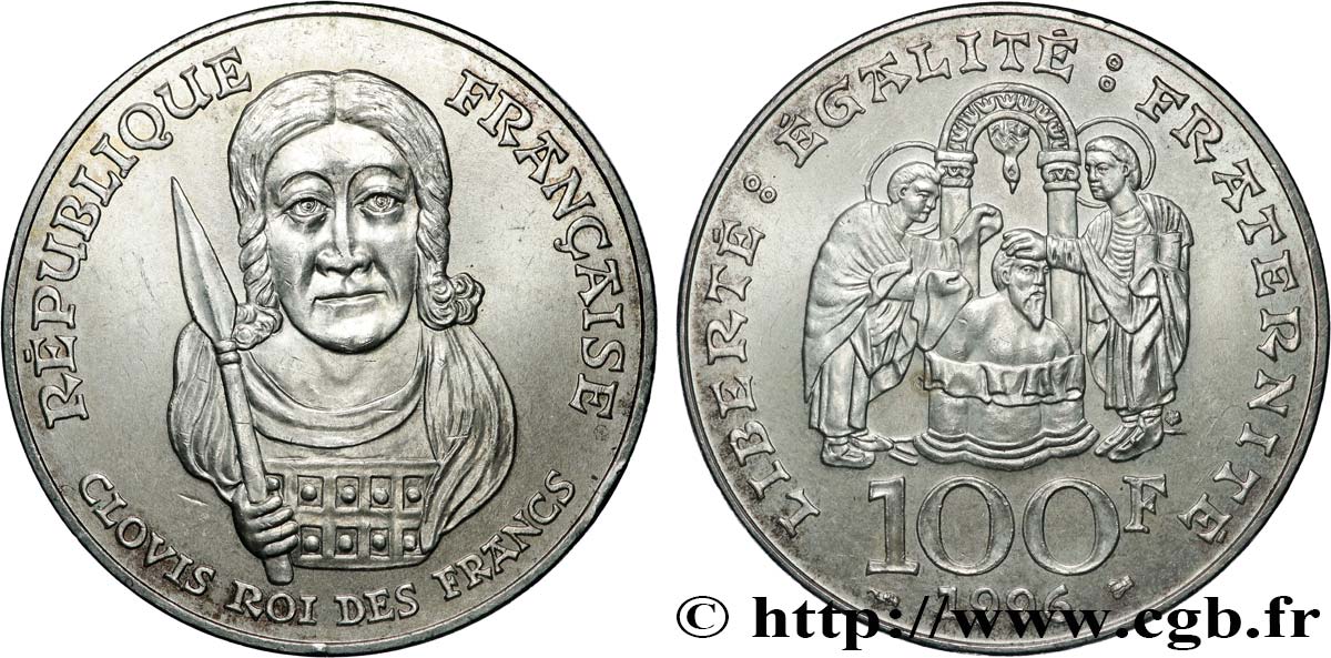 100 francs Clovis 1996  F.464/2 MS63 
