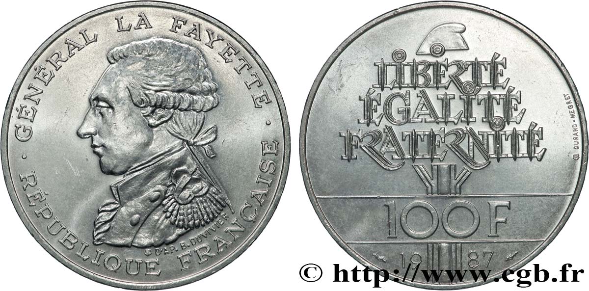 100 francs Égalité - La Fayette 1987  F.455/2 EBC62 