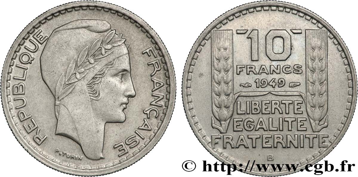 10 francs Turin, petite tête 1949 Beaumont-Le-Roger F.362/7 TTB 