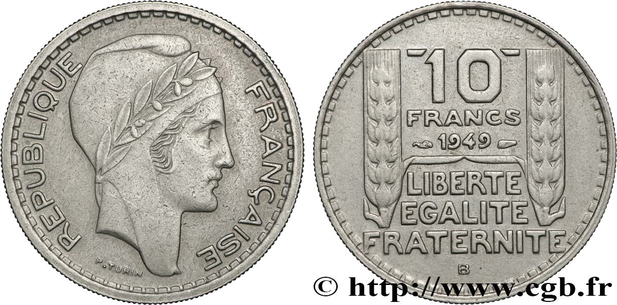 10 francs Turin, petite tête 1949 Beaumont-Le-Roger F.362/7 BB 