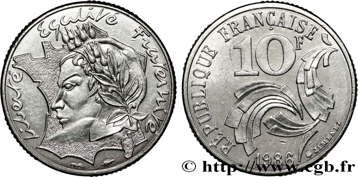 10 francs Jimenez 1986  F.373/2 SPL63 