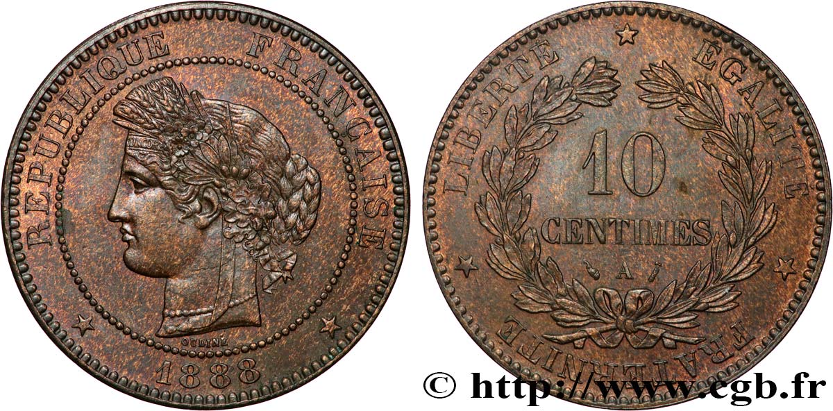 10 centimes Cérès 1888 Paris F.135/33 MS 