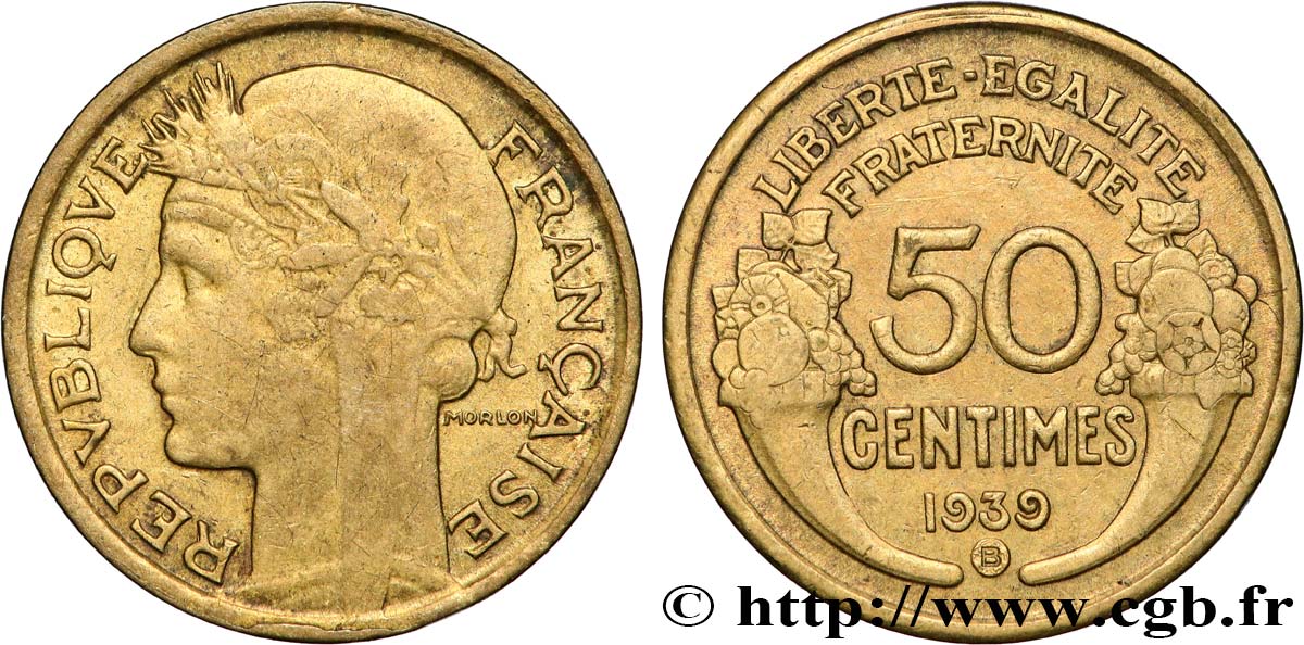 50 centimes Morlon 1939 Bruxelles F.192/16 BC+ 