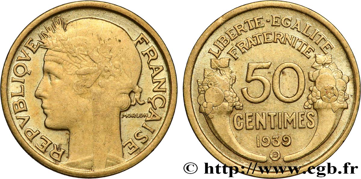 50 centimes Morlon 1939 Bruxelles F.192/16 XF 