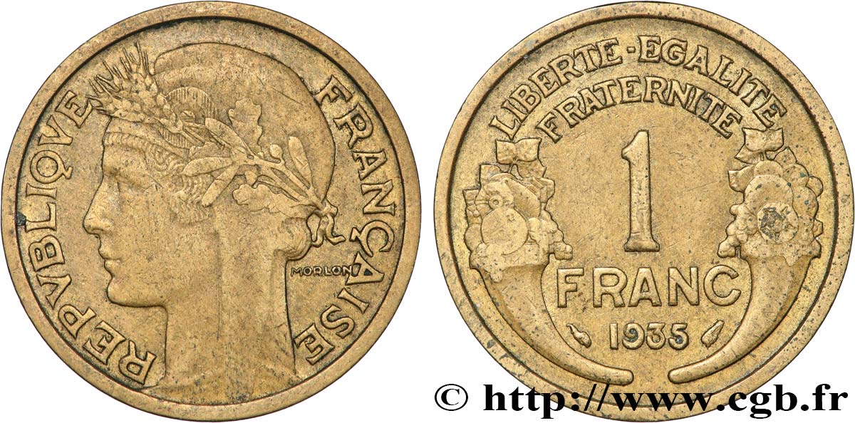 1 franc Morlon 1935 Paris F.219/6 MBC 