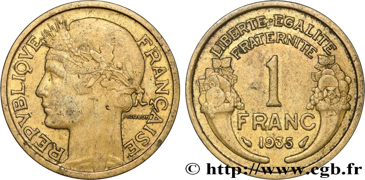 1 franc Morlon 1935 Paris F.219/6 TTB 