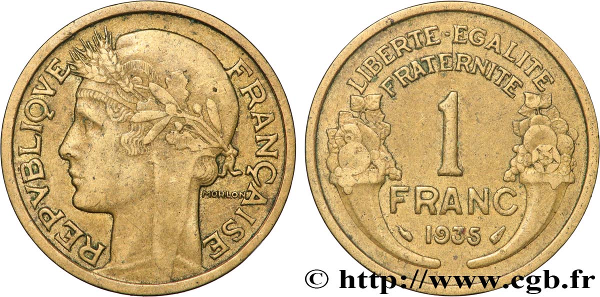 1 franc Morlon 1935 Paris F.219/6 MBC 