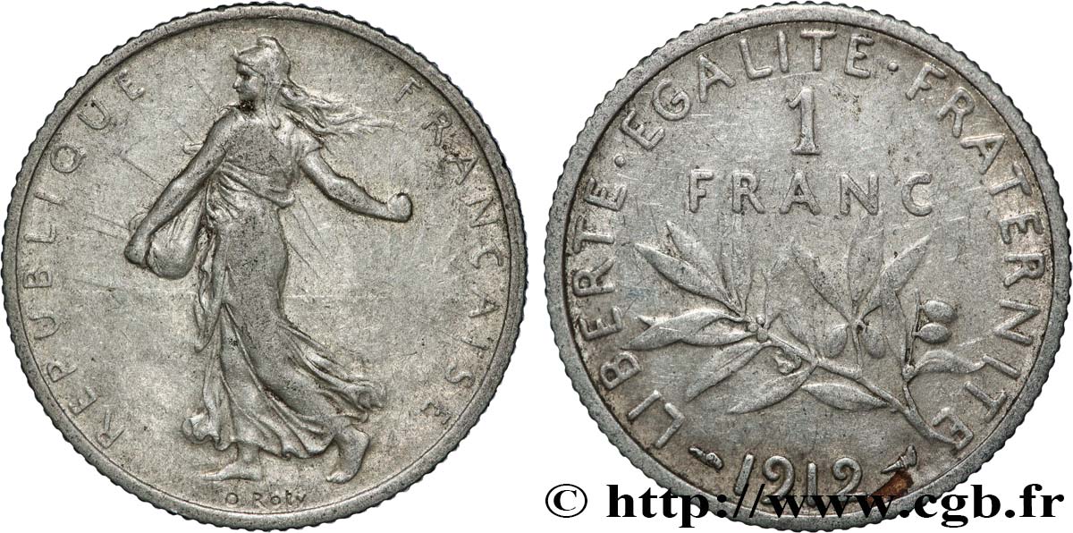 1 franc Semeuse 1912  F.217/17 VF 