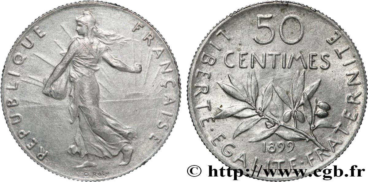 50 centimes Semeuse 1899  F.190/5 EBC+ 