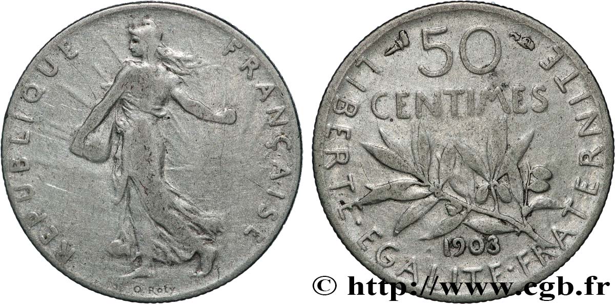 50 centimes Semeuse 1903  F.190/10 S 
