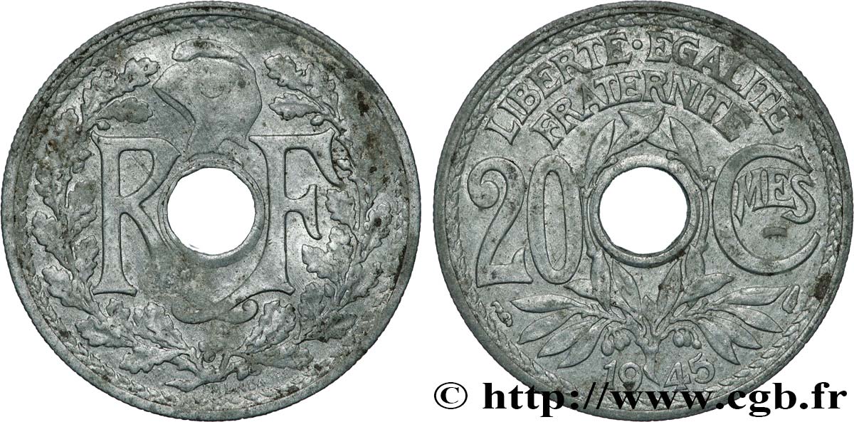 20 centimes Lindauer 1945  F.155/2 TTB 