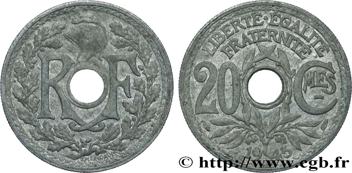 20 centimes Lindauer 1945  F.155/2 MB 