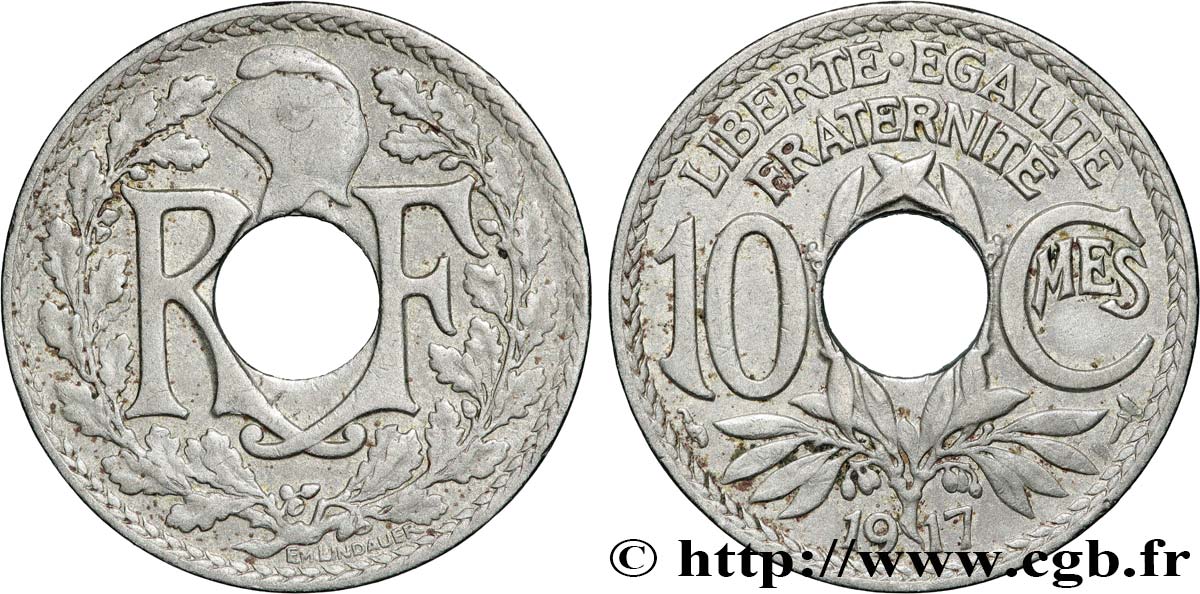 10 centimes Lindauer 1917  F.138/1 VF 