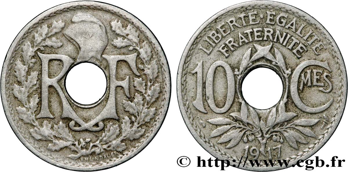 10 centimes Lindauer 1917  F.138/1 VF 