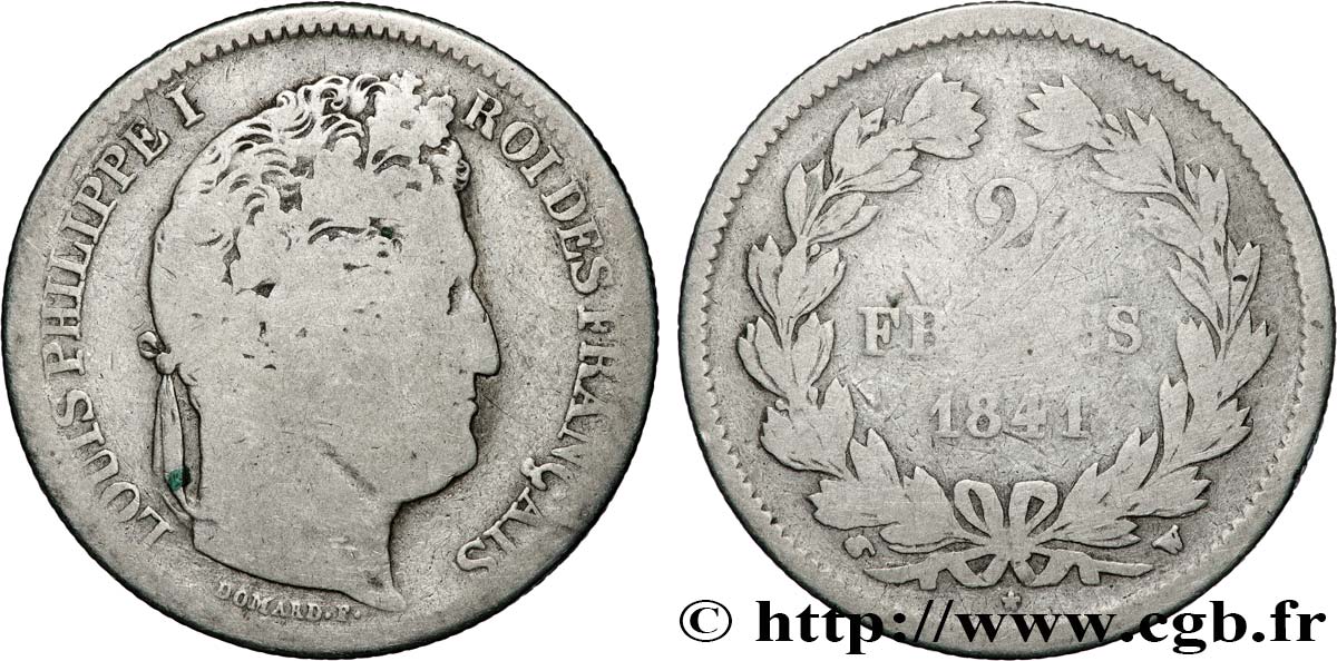2 francs Louis-Philippe 1841 Lille F.260/86 B 