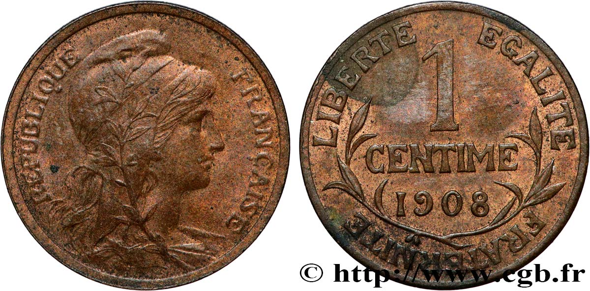 1 centime Daniel-Dupuis 1908 Paris F.105/10 AU 