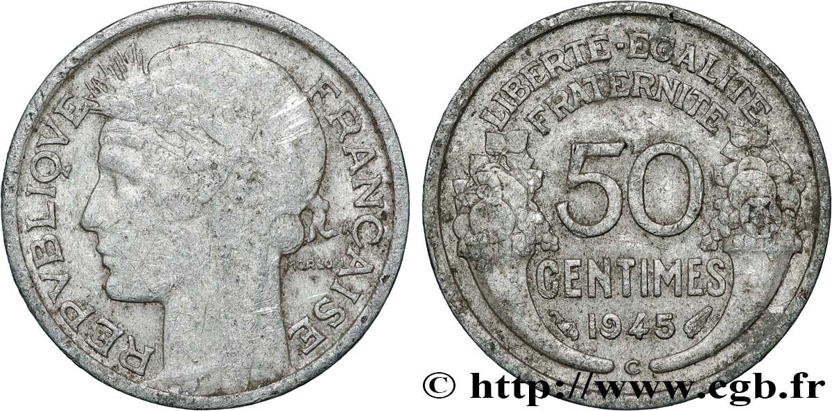 50 centimes Morlon, légère 1945 Castelsarrasin F.194/7 MB 