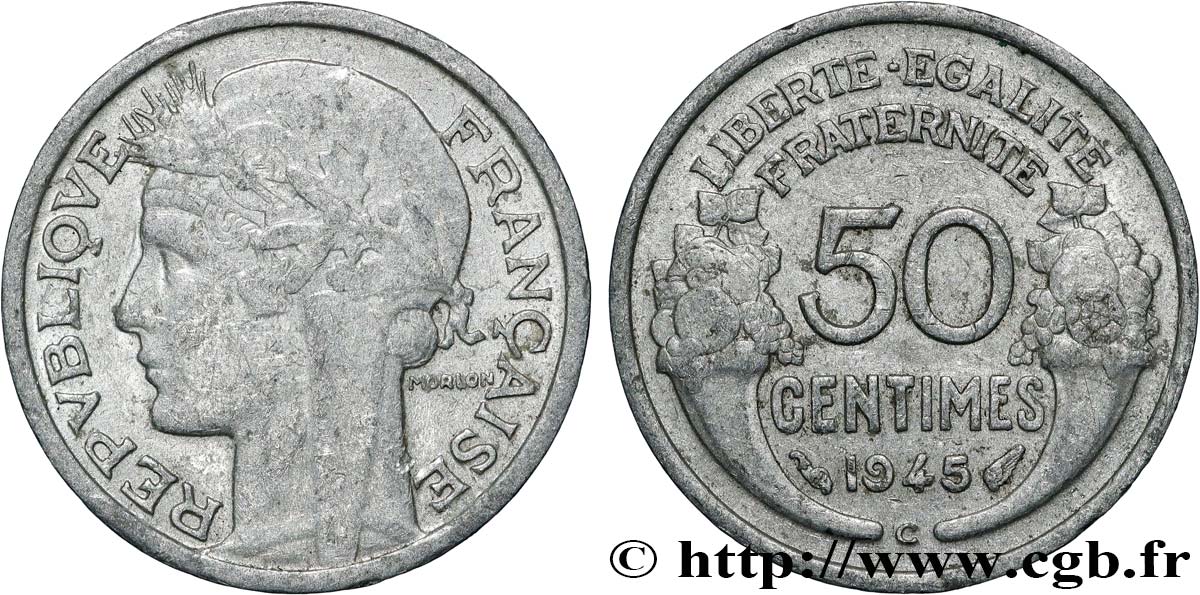 50 centimes Morlon, légère 1945 Castelsarrasin F.194/7 BC 