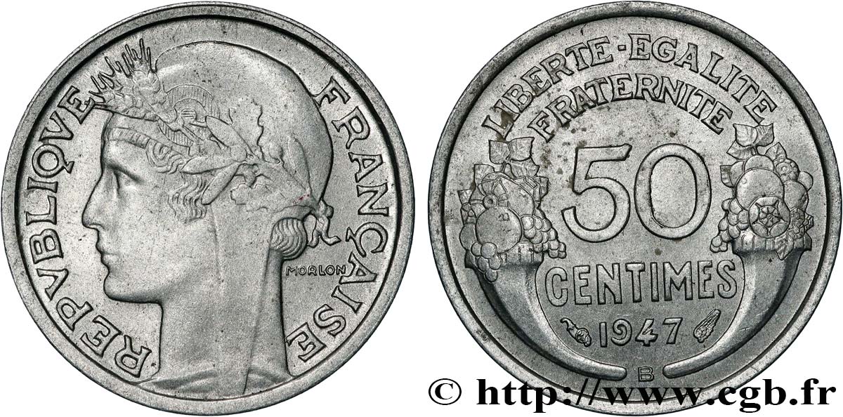 50 centimes Morlon, légère 1947 Beaumont-le-Roger F.194/11 MS 