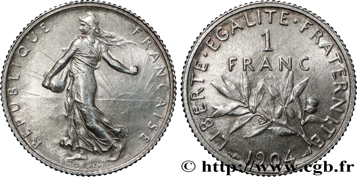 1 franc Semeuse 1904  F.217/9 EBC+ 