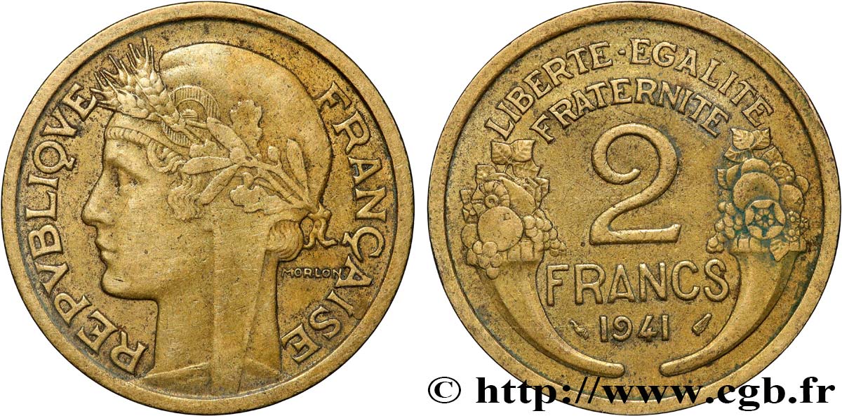 2 francs Morlon 1941  F.268/14 XF 