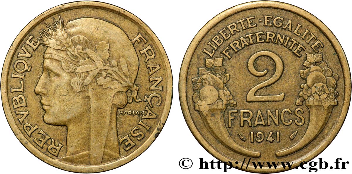 2 francs Morlon 1941  F.268/14 TTB 