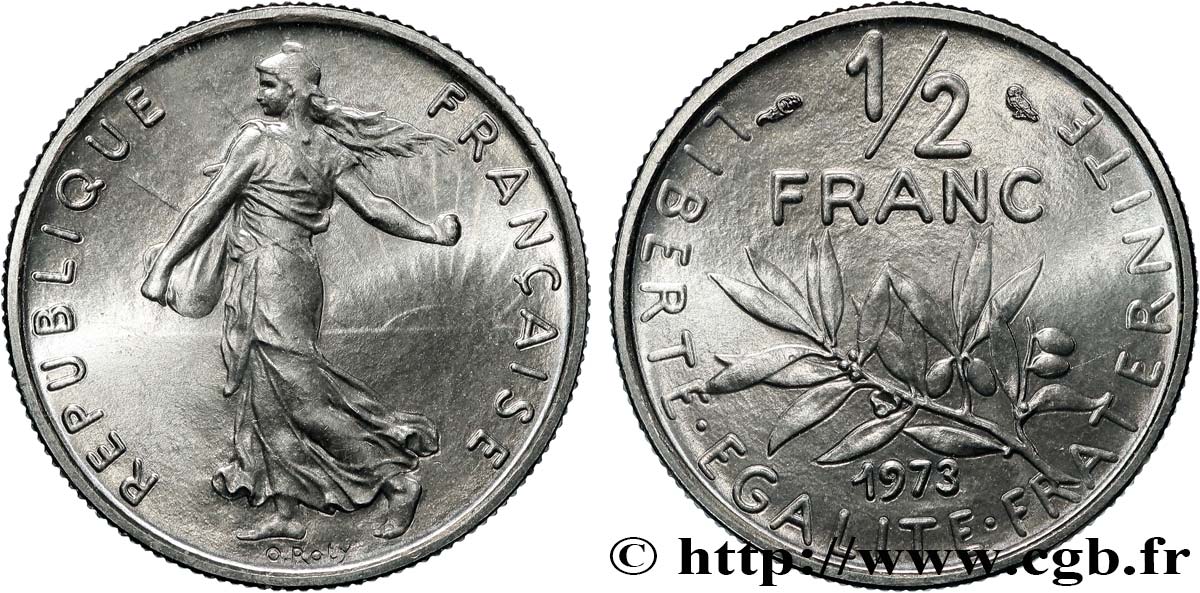 1/2 franc Semeuse 1973 Pessac F.198/12 MS 