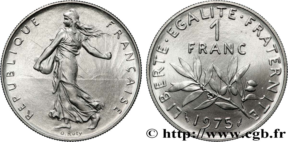 1 franc Semeuse, nickel 1975 Pessac F.226/20 fST+ 