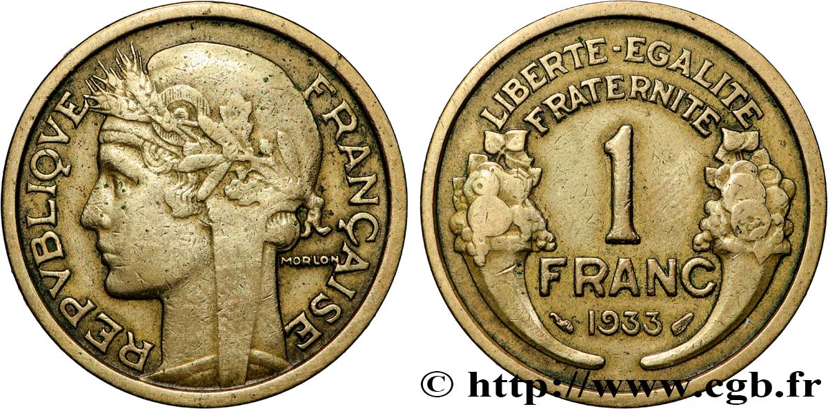 1 franc Morlon 1933  F.219/4 MB 